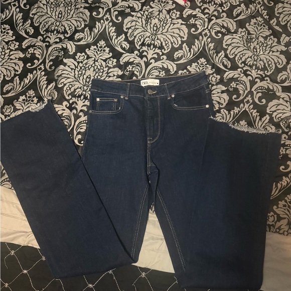 Zara Denim - Zara Dark Blue Straight Leg Jeans
